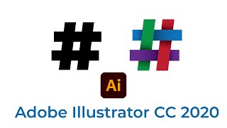 hashtag Stylist Gradient Effect [easy way with Illustrator cc 2020]
