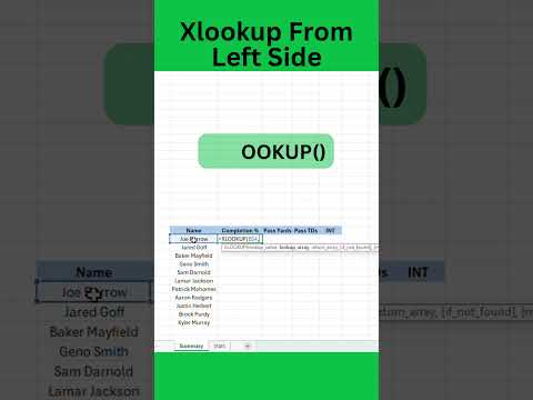 Excel Tip: Xlookup Data on the Left  #exceltips #excel  #excelshortcuts #xlookup #xlookupfunction