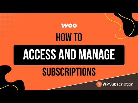 How to access and manage subscriptions