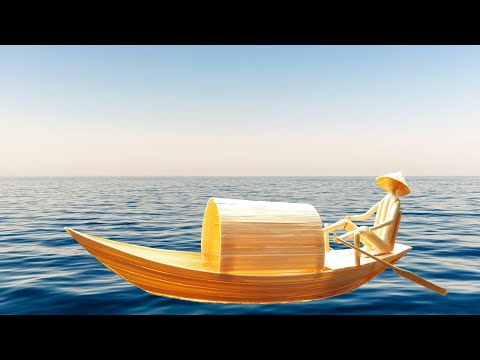 How to Make a Boat Toy from Bamboo Easy- Leg Paddle- Bamboo Stick Man