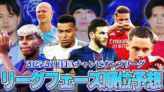 [Super difficult question] I seriously tried to predict the rankings of the UEFA Champions League...