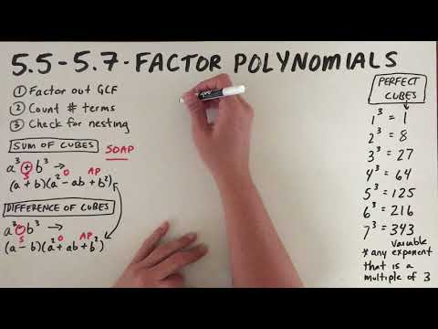 5.7 - Factor Polynomials (Sum & Difference of Cubes)