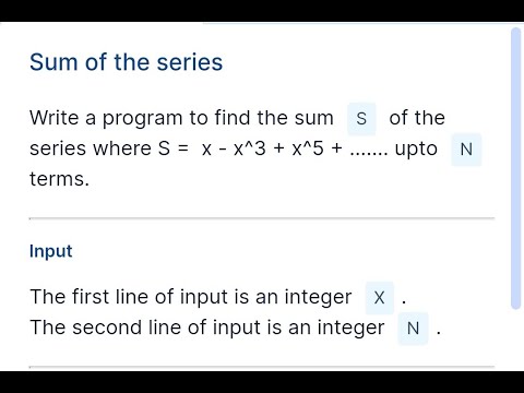 Sum of series in python||ccbp||nxtwave assignment 10...