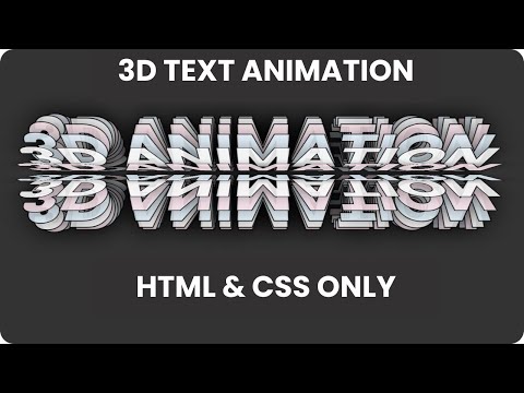 CSS 3D Text Animation Effects || 3D Animation  #htmlcss #3Danimation