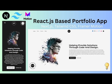 Stunning Portfolio Web App with Next.js, Tailwind CSS & Framer Motion! 💻✨