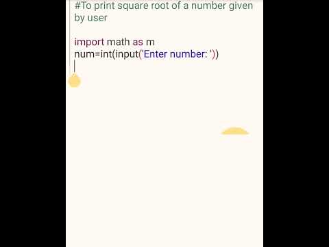 Square root of a number || Getting started with python || python basics