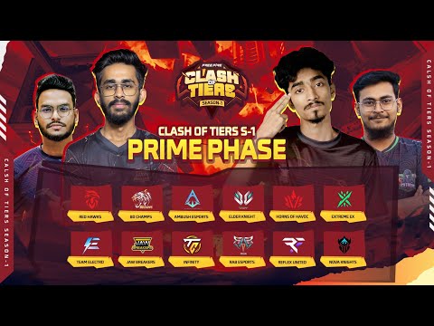 [🔴LIVE] CLASH OF TIERS SEASON-01 | PRIME PHASE | FREEFIRE @Flickerz7   @mitlaaa07 @jbfreak2214