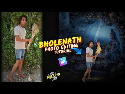 Bholenath 🔱 New Creative Photo Editing Tutorial in PicsArt !! DHeeRaj Editor Zone !!