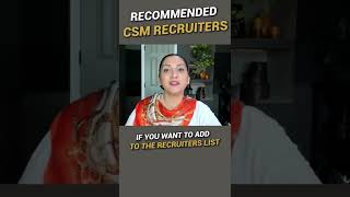 Recommended Recruiters for hiring CSMs