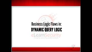 ePWD v1 course Business Logic Flaws Business Logic Flaws