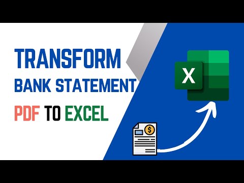 Convert your Bank statement to Excel in 5 minutes