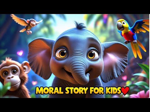 The Kind Little Elephant 🐘 | Moral Story for Kids | 3D Cartoon Animation in English