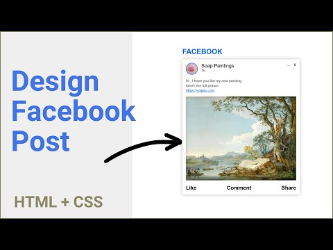 Design Facebook Style Post in HTML & CSS