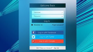 How to Create Login Registration Form with Google and Facebook Buttons Using HTML and CSS