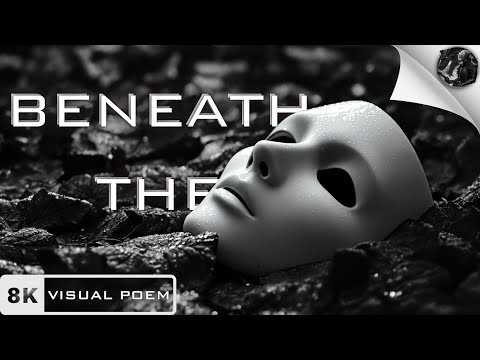 Beneath the Mask 🖤🤍 A Visual Poem You’ll Feel Deep Inside