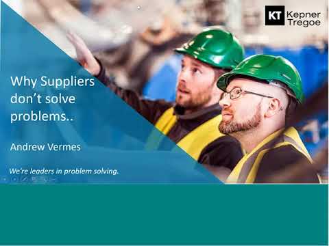 Why suppliers don't solve problems