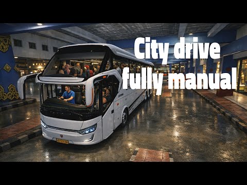 Bus simulator Indonesia || Driving scania bus fully Manual Through City roads