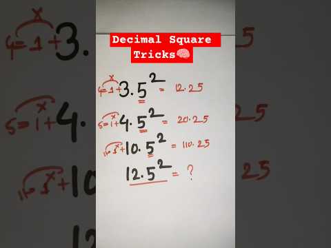 Decimal Square Tricks #Decimal #SquareTricks #MathShortcut #MathHacks #shorts #youtubeshorts