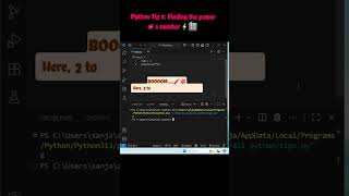 Power of a Number in Python | Easy Python Tip for Beginners!” #codeandcoffee #programming