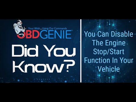 Did You Know... You Can Disable The Annoying Engine Stop/Start Function In Your Vehicle!
