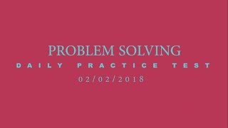Crack NEET-2018 | Problem Solving - Daily Practice Test | 2nd Feb 2018 | Aspire Learning Company