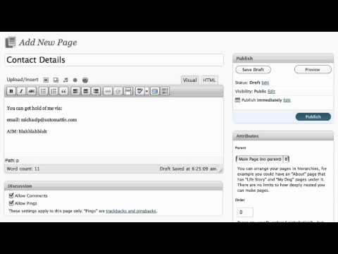 Adding an "About Me" (or any other static) page to WordPress