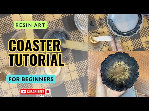 I Made Coasters Out of Black Resin & Gold Leaf