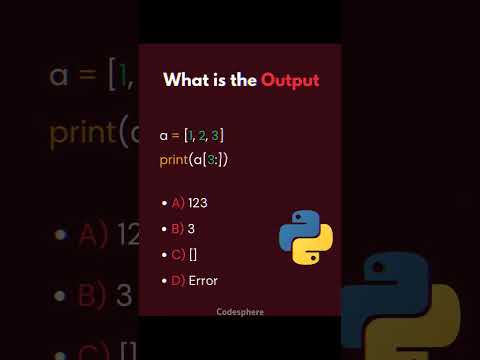 What's the output??🤔 #python #pythonprogramming #pythontutorial #pythonforbeginners #coding #codes