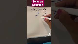 Solve an Equation #mathlesson #teachersofyoutube #solveforx #equations #algebra