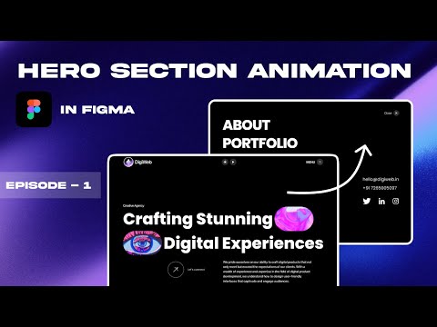 How to Create an Animated Hero Section in Figma | Figma Tutorial | Figma Prototype