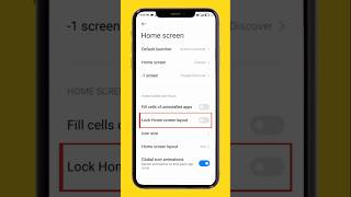 How To Lock Home Screen Layout in Redmi#shorts#tech