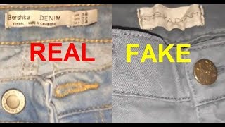 Real vs Fake Bershka jeans. How to spot counterfeit Bershka