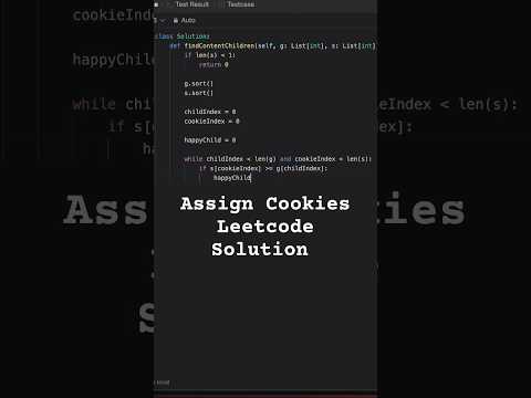 Assign Cookies Leetcode Solution #leetcode #coding #python #coding #faang