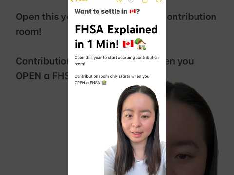 🇨🇦 FHSA Explained in 1 Min! 🏡💰 #fhsa #canadafinance
