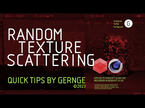 Gernge Quick Tips - Random Texture Scattering | Cinema 4D Redshift