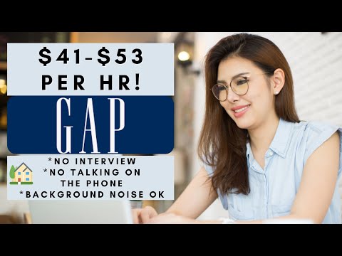 Gap is Hiring Remote! $41-$53 Per Hour! No Interview No Phone Remote Work From Home Jobs 2024