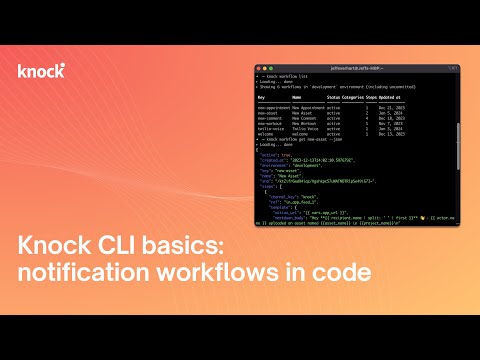 Knock CLI basics: notification workflows in code