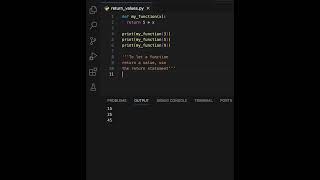 Python Return Values | #learn #code #learnpython #learning #python#variablesinpython#function#return
