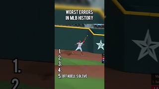 WORST ERRORS in MLB history!