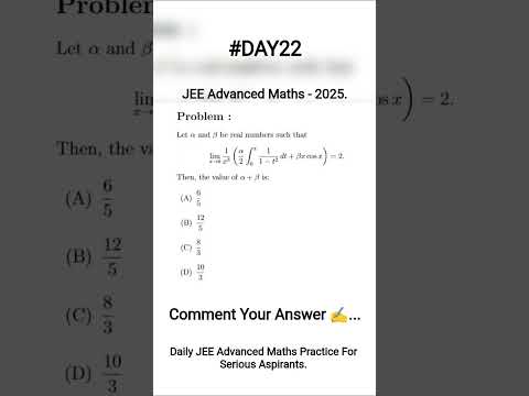#DAY22 JEE Advanced Maths - 2025 PYQs | Hidden Limit Trick 🔥 | Find α + β | Dagur Maths🧠 #jeemaths
