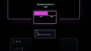 Clamp Function in CSS for responsive design | Part 2 #shorts #html5 #coding