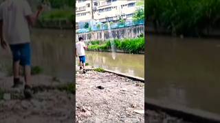 Net fishing catches river fish || #short #fishing #experiment