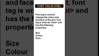 FONT TAG | Web Coding With Bilal