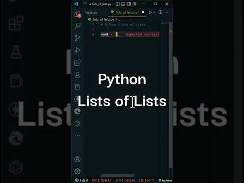 Python | Lists of Lists  #shorts