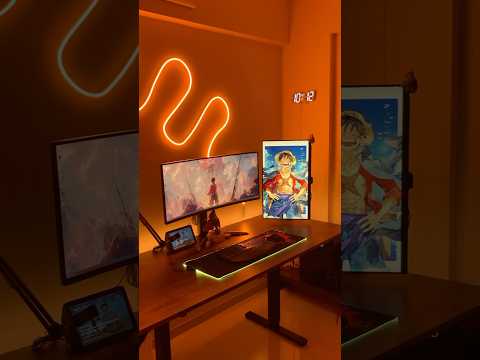 Installed LED Neon light on my setup room #pcsetup #setupinspiration #rgbled