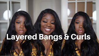 ♡ Throwback "Deep Side Layered Bang & Bouncy Curls" 😍 | Wiggins Hair