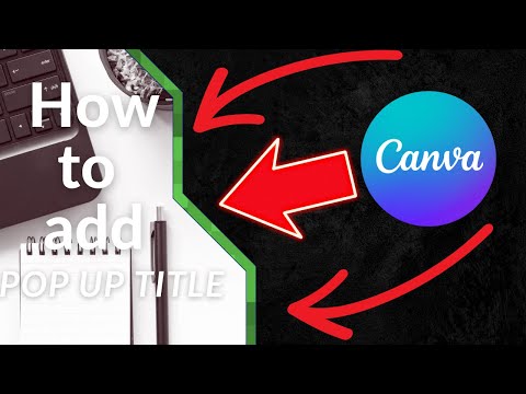 How To Add Animated Pop in Title from Canva | EASY Tutorial