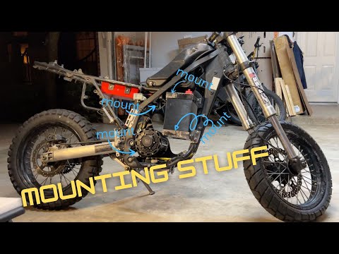 Converting a Kawasaki KLX250sf Enduro Dirtbike to Electric (Pt.5) - Mounting the Hardware
