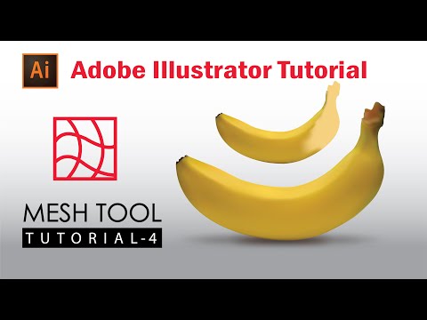 How to use Mesh tool in adobe illustrator | Banana design | After Design