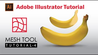 How to use Mesh tool in adobe illustrator | Banana design | After Design